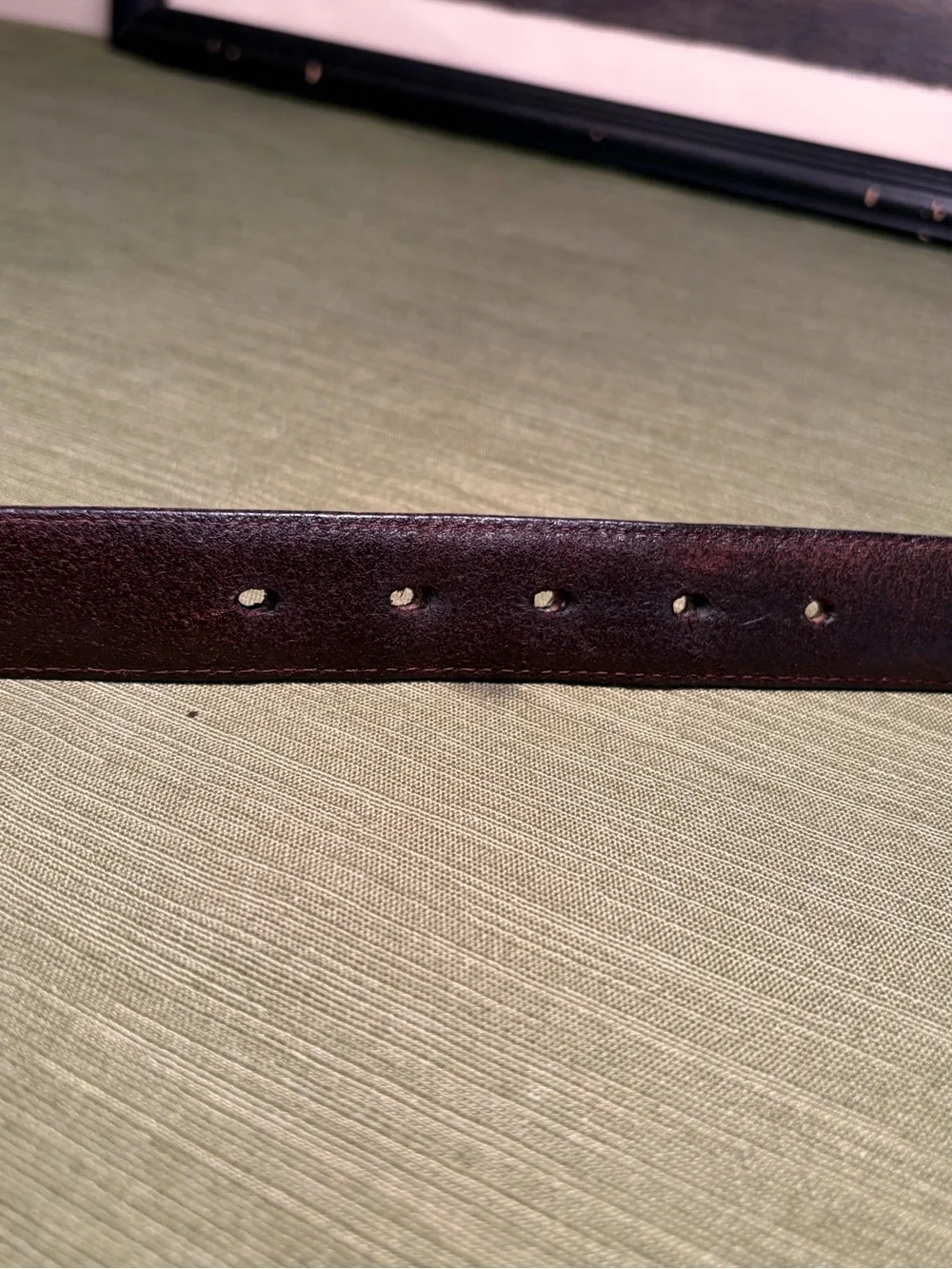 38 Coach Men's Leather Belt Burgundy brownish w brass. Made in Italy.